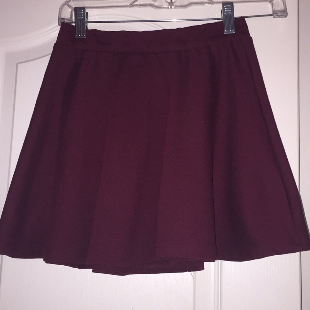 Ambiance Apparel Burgundy Skater Skirt